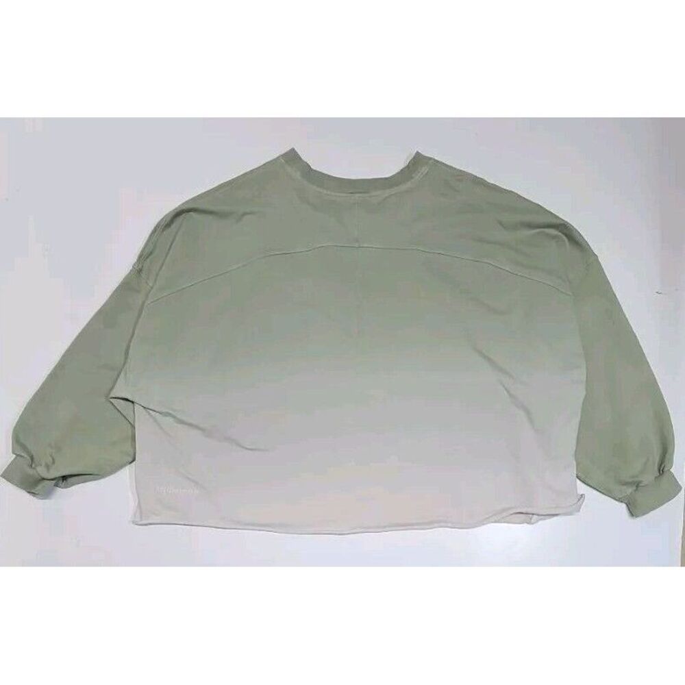 Lululemon Oversized Boxy Crew Green Ombre Women's Size Large/XL See Measurements